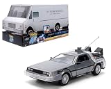 JADA TOYS 1/24 バックトゥザフューチャー 40周年 デロリアン タイムマシン トラック型パッケージ Hollywood Rides [並行輸入品]