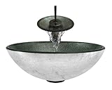 Aurora Sinks A11-ORB-V Bathroom Ensemble with Pop Up Drain, Glass Vessel, Sink, Ring and Waterfall F