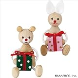 マークス 【2013Xmas（クリスマス）】ウッド トイ・プレゼントレスニー/クマ＆ウサギ/デトア