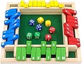 Geyaziu シャットザボックス 数学ボードゲーム サイコロ パーティ 2-4人プレイ 子供から大人まで 頭脳戦 ホームパーティー シャットボックスゲーム 木製サイコロゲーム 皆で遊べる パブゲーム 盛り上がる 木製 (4色のフロップ)