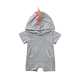 花千束　フード付き　ロンパース　男の子　女の子　ベビー服　半袖　夏服　ジッパー　子供服　春　夏　ボーイズ　ガールズ　韓国風　可愛い　赤ちゃん　洋服　普段着/ルームウェア/出産祝い/誕生日/子供の日　プ