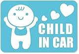 imoninn CHILD in car ステッカー　【マグネットタイプ】　No.10　赤ちゃん　（水色）