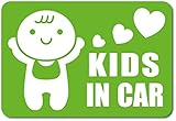 imoninn KIDS in car ステッカー　【マグネットタイプ】　No.10　赤ちゃん　（黄緑色）