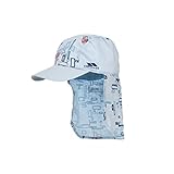 (トレスパス) Trespass ベビー・赤ちゃん ボーイズ ダンディー ネックプロテクターつき キャップ サンハット ベビーハット 日よけ帽 男の子 (ワンサイズ) (ミスティーブループリント)