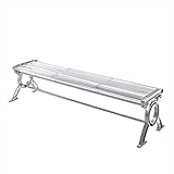 ミヅシマ工業　エアーベンチ　背無し　LC 245-0000　【ガーデンベンチ・公共向け】 　ホワイト（フレーム）