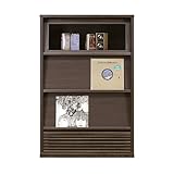 ラック シェルフ 完成品 幅90cm ナチュラル ブラウン 木製 和風モダン風 (ブラウン)