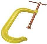 Bessey CDF406CHV Drop Forged 6" Capacity x 4 1/8" Throat Depth, High Visibility Yellow Frame, Copper