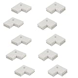 LZHU 10mm 4ピン Lタイプ90度の直角LED急速に分配器コネクター用SMD RGB 5050 LEDランプ（10個）