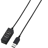 ELECOM USBハブ USB2.0対応 機能主義 バスパワー 3ポート 1.0m ブラック U2H-TZ310BBK