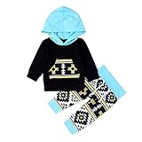 MIOIM ベビー 上下セット チェック柄 パーカー 長袖 ロングパンツ セットアップ 帽子付き 男の子