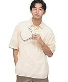 [ナノ・ユニバース] LB.04/総柄刺繍シャツ 半袖 M エクリュ ＬＢ．０４