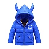Kayiyasu カイヤス 子どもダウンコート キッズ ダウンジャケット フード付き 男女兼用 裏起毛 021-xzh-1712(130cm ブルー )