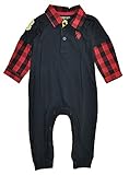 US Polo Assn Boys L/Sブラックロンパース カラー: ブラック