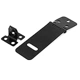 uxcell ドアハプスステープル キャビネット 食器棚 ゲート ドアメ タル パッド ロック 1 セット入り