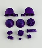 ゲームキューブコントローラー用 交換ボタンパーツセット, ABXYスティック+十字キー対応 11パーツ (パープル)