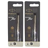 パーカー PARKER ボールペン 替え芯 クインクフロー QUINK FLOW リフィール ブラック F・細字 0.8ｍｍ 2本セット 1950367 S0909400
