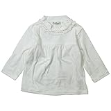 《秋冬物》(日本製) Pample Mousse(パンプルムース) アズリー天竺衿ぐりレース付ハイネックTブラウス 95cm /OW NO.DP-63251