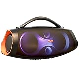 bluetoothスピーカー ワイヤレス 120Ｗ 大音量 26時間再生 IPX6防水 リズムに合わせたRGBライト搭載 ステレオペアリング ポータブルスピーカー ブルートゥース 低音強化 USB-C充電 ダンス/キャンプ/パーティー/旅行用 bluetooth5.4対応 DOSS Extreme Boom Pro D200