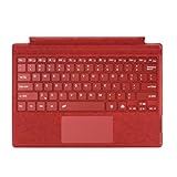 For Surface Pro3/4/5/6/7/7+ コンピューター用 Bluetooth 磁気キーボード タッチパッド付き ワイヤレス スマート Bluetooth キーボード For Surface Pro3/4/5/6/7/7+通用 (レッド)