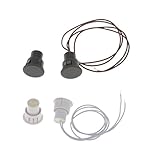 Lovoski 2個入り　お買い得　ドア　窓接点　凹型　磁気　アラームリードスイッチ　茶色と白