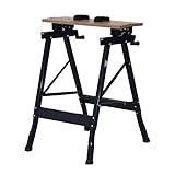 Homcom 25 "調節可能な折りたたみポータブル作業ベンチとVise – 385lb容量