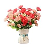 美しいリビングルーム装飾花盆栽人工Flowers Bouquets [ Camellia ] # 13