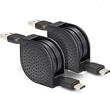 伸縮 USB Type-Cケーブル タイプc 充電ケーブル 巻き取り 急速充電 データ転送 対応SHARP AQUOS/SONY Xperia/huawei/xiaomi Galaxy Android多機種 1m 伸縮収納 絡み防止 Micro USB type-cケーブル