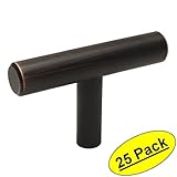 Cosmas 404orb Oil Rubbed BronzeソリッドスチールConstruction 3 / 8インチスリムラインユーロスタイルキャビネットハードウェアt-knob – 2 "全体的