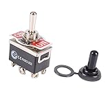 Fenteer 12V　車用　ダッシュライト　フリック　トグルスイッチ　切り替えスイッチ　オン/オフ　DPDT　ノブカバー