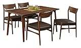 筑波産商 ダイニングセット ブラウン デニッシュダイニングＤ 135WAL5点