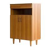 エア・リゾーム 電話台 ファックス台 FAX台 ルーター収納 キャビネット ごちゃついたコードをまとめて収納 多機能 FAXキャビネット Brett（ブレット）ワイドタイプ ライトブラウン