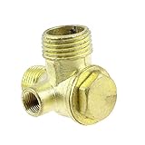 uxcell 1/8" 3/8" 1/2" Thread Brass Air Compressor Check Valve Gold Tone [並行輸入品]