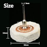 ポーランド磨く車輪tスタイル研削ヘッド布dremelホイールグラインダーブラシ用ロータリー研磨工具dremelアクセサリーシャンク-White