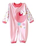 ピンクマッシュルーム長袖ロンパースベビーOutfitコットン