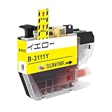 【SUNINK】LC3111 互換インクカートリッジ ブラザー 用 LC3111 インク 【LC3111-Y(イエロー)*1】対応：▲DCP-J981N▲DCP-J587N▲DCP-J582N▲DCP-J987N▲DCP-J982N▲DCP-J978N▲DCP-J972N▲DCP-J973▲DCP-J572N▲DCP-J577N▲MFC-J903N▲MFC-J893N▲ MFC-J898N