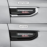 SlickMod クローム削除ブラックアウトビニールオーバーレイ 2019-2023 GMC Sierra 1500 フェンダー トリム (マットブラック 2.フェンダー トリム)