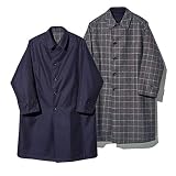 [アナトミカ] リバーシブル チェック シングルラグランコート 530-552-02 ロングコート メンズ【50-Navy】