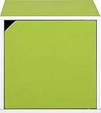 『扉付きキューブボックスCB35DR』【IT】【tm】グリーン（#9870288-92107）サイズ：幅34.5×高さ34.5×奥行29.5cm