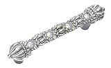 Carpe Diem Hardware 875-24AB Cache 3-Inch O.C. Principessa Pull Made with Swarovski Crystals, Platin