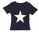 星柄Tシャツ　ベビー服　キッズ服　子供服　男女兼用 (120ｃｍ, ネイビー)
