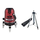 山真製鋸(YAMASHIN) レッドエイリアン レーザー墨出し器 RA-06(4方向大矩・4垂直・1水平ライン照射タイプ) レッド & グリーン・レッド・ドットエイリアン専用エレベーター三脚 T-GA【セット買い】