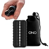 ONO Roller - ハンドヘルドフィジェットトイ 大人用 | ストレス、不安、緊張を和らげる | 集中力、明瞭さを促進 | コンパクトでポータブルなデザイン (ブラック フルサイズ - シリコン)