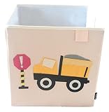 Toy Storage Box Bin Organizer Collapsible, White- 100% Money Back Guarantee (Dump Truck) by Silver P