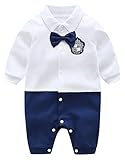 [Feoya] ロンパース 男児 フォーマル 紳士服 長袖 赤ちゃん ベビー服 出産祝い プレゼント 発表会 結婚式 記念写真撮影 スタイル-B 73cm