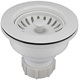 Keeney K1442WH Deep Cup Sink Strainer with Fixed Post Basket, White [並行輸入品]