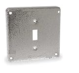 Steel City 480-BW Pre-Galvanized Steel Square Box Surface Cover with One Center Toggle Switch [並行輸入品