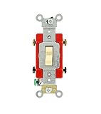 Leviton 1222-2I 20 Amp 120/277 Volt Toggle Double-Pole AC Quiet Switch Extra Heavy Duty Grade Self G