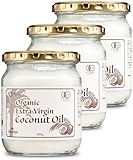 NaTruly（ナトゥリー） オーガニック ココナッツオイル エクストラバージン 400g 3個セット 食用 有機JAS コールドプレス スリランカ産 瓶
