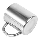 Jesica耐久性ステンレススチール壁Mugポータブル茶ミルクコーヒーカップ