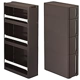 サンカ(SANKA) ストランティー(storanti) 2個組 すきま収納 幅17cm 引き出し&amp;ラックセット ラックBタイプ&amp;ドロアーAタイプ ブラウン